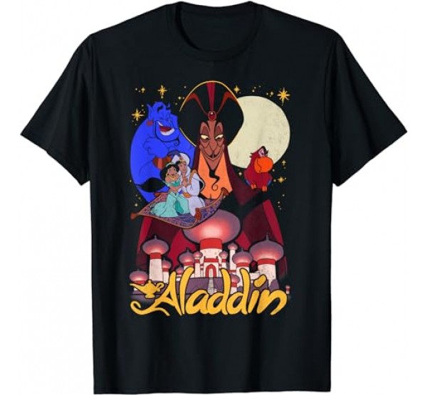 Disney Aladdin Group Shot Poster T-Shirt Disney Aladdin Group Shot Poster T-Shirt